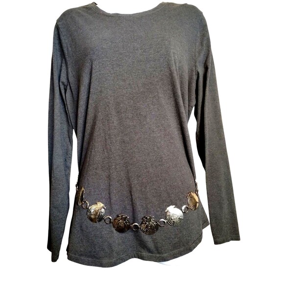 Ornamental Thunderbird Large Silvertone Southwest Style Necklace or Belt 31" - Picture 3 of 8